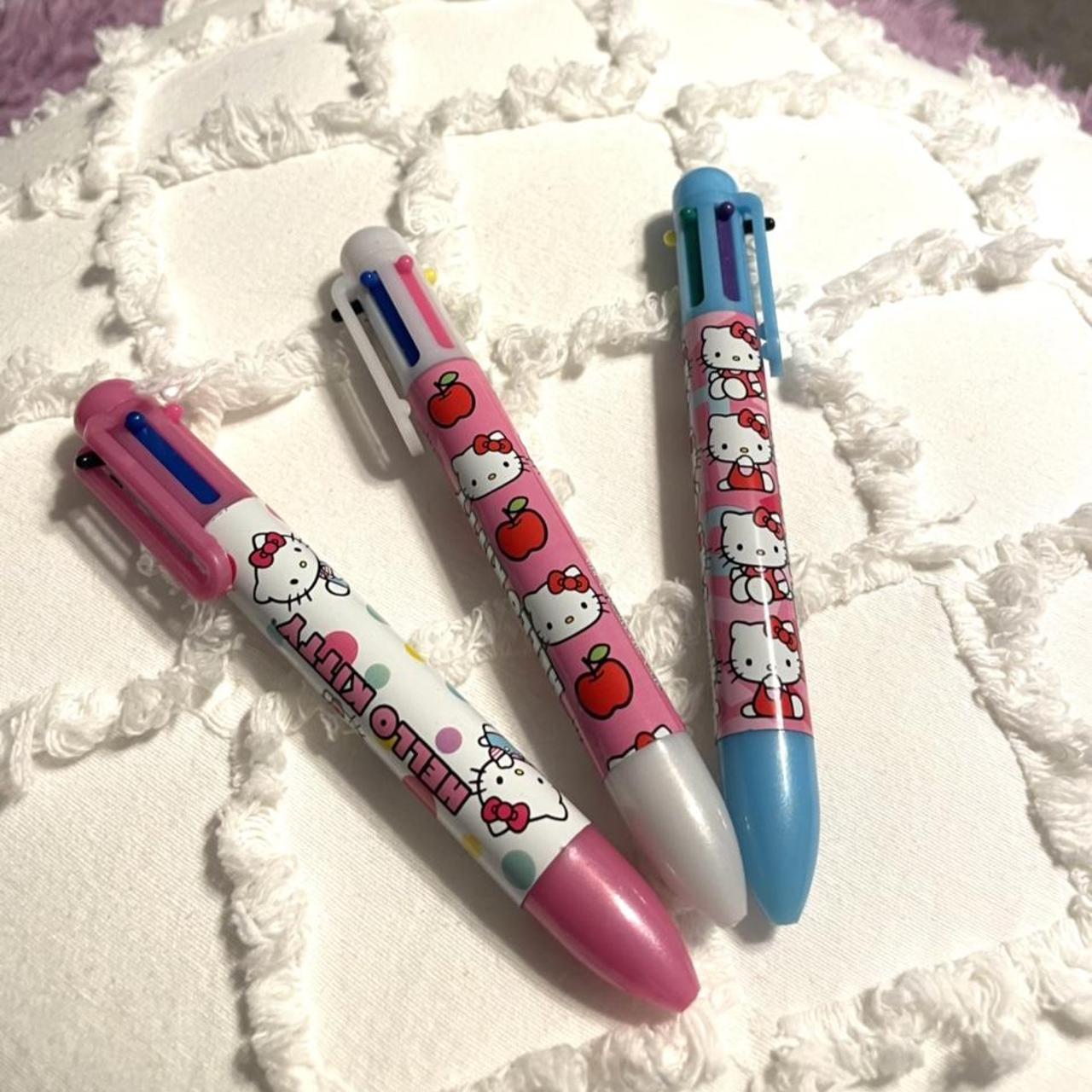 three Hello Kitty pens 💘 multicolor, retractable 💘 - Depop