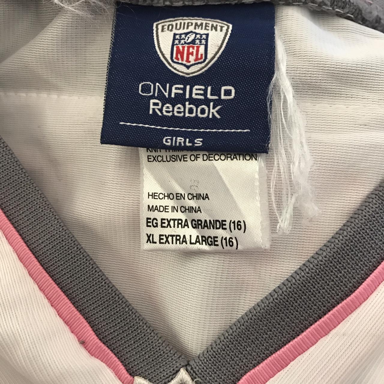 Reebok TOM BRADY White Pink Girls NEW ENGLAND PATRIOTS NFL Youth