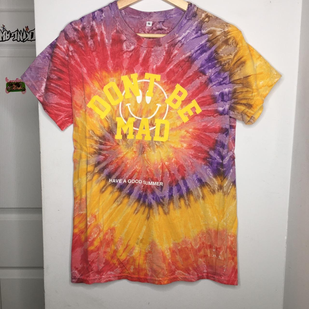 Don’t be Mad Summer Tye Dye Tee Small pinhole as... - Depop