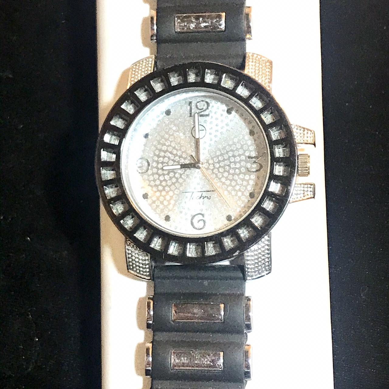 This is a boss Techno Pave watch with a large face Depop