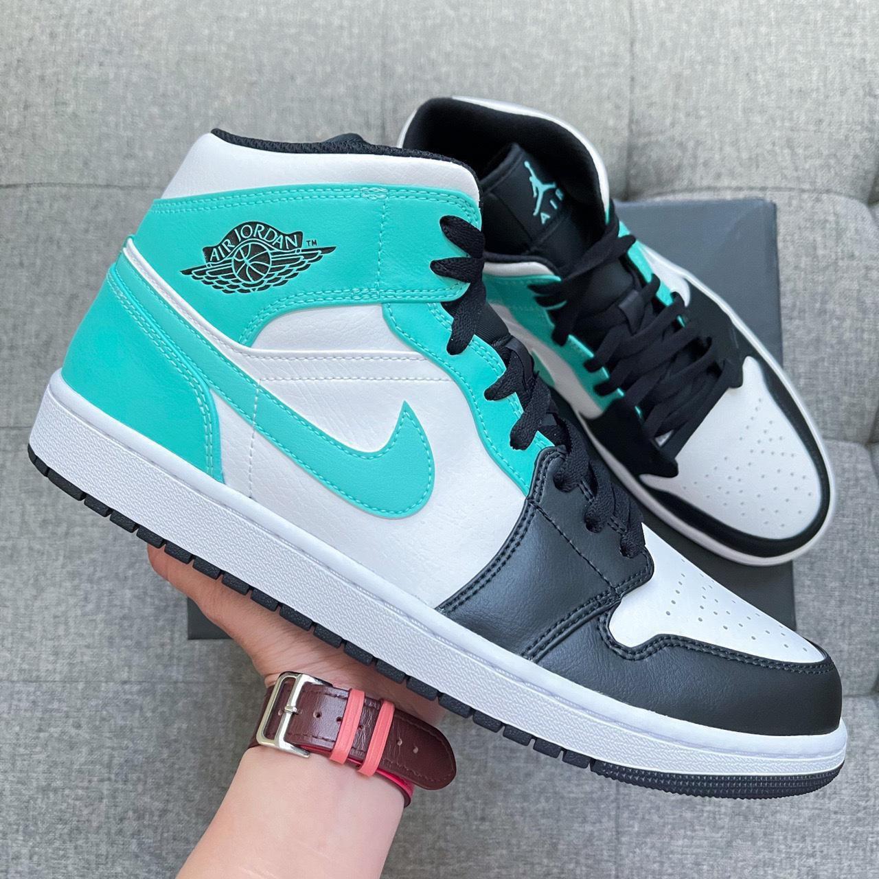 🤍 Nike Air Jordan 1 Mid Tiffany color Men's size... - Depop