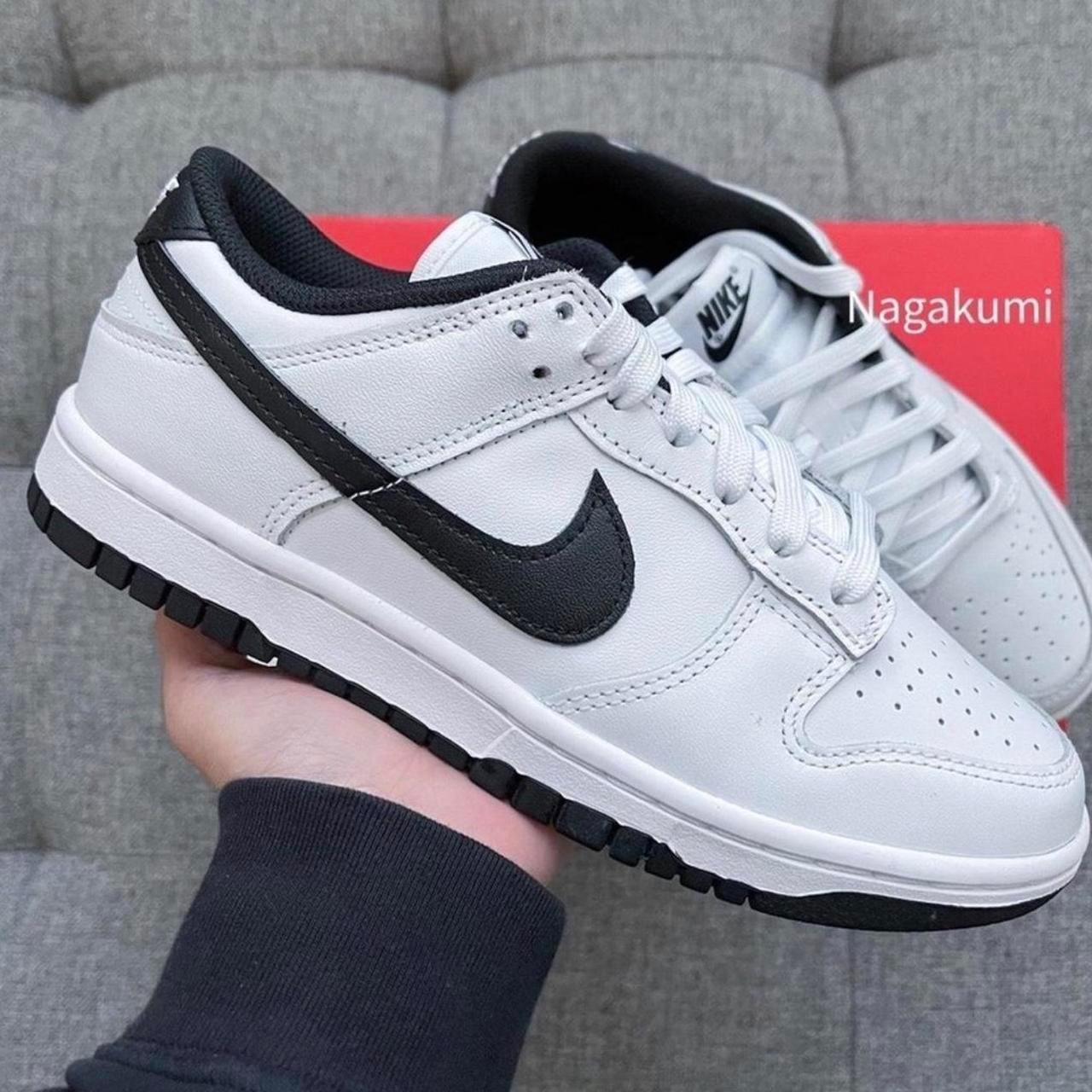 🖤🤍 🐼 Nike dunk retro low white black panda shoes ⭐️... - Depop