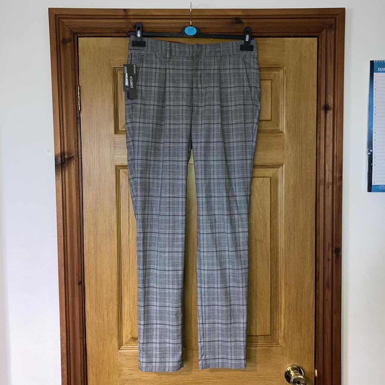 Primark grey checkered suit trousers Item is brand... Depop