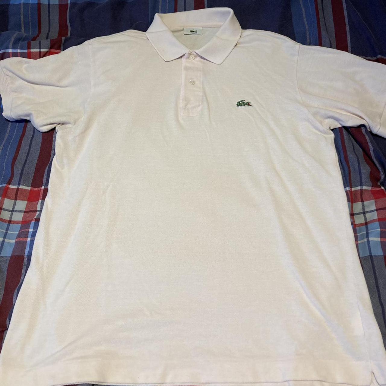 Lacoste polo Baby pink Vintage Good condition... - Depop