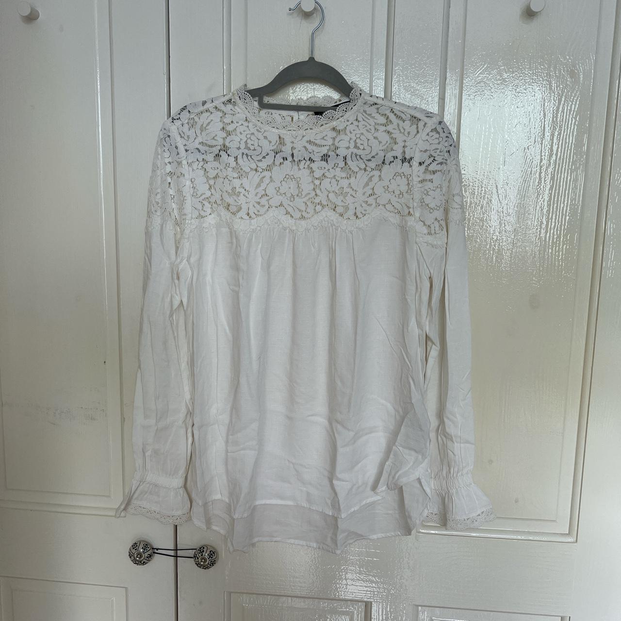 M&S Lace Long Sleeve Top - Size 12 - BRAND NEW (no... - Depop