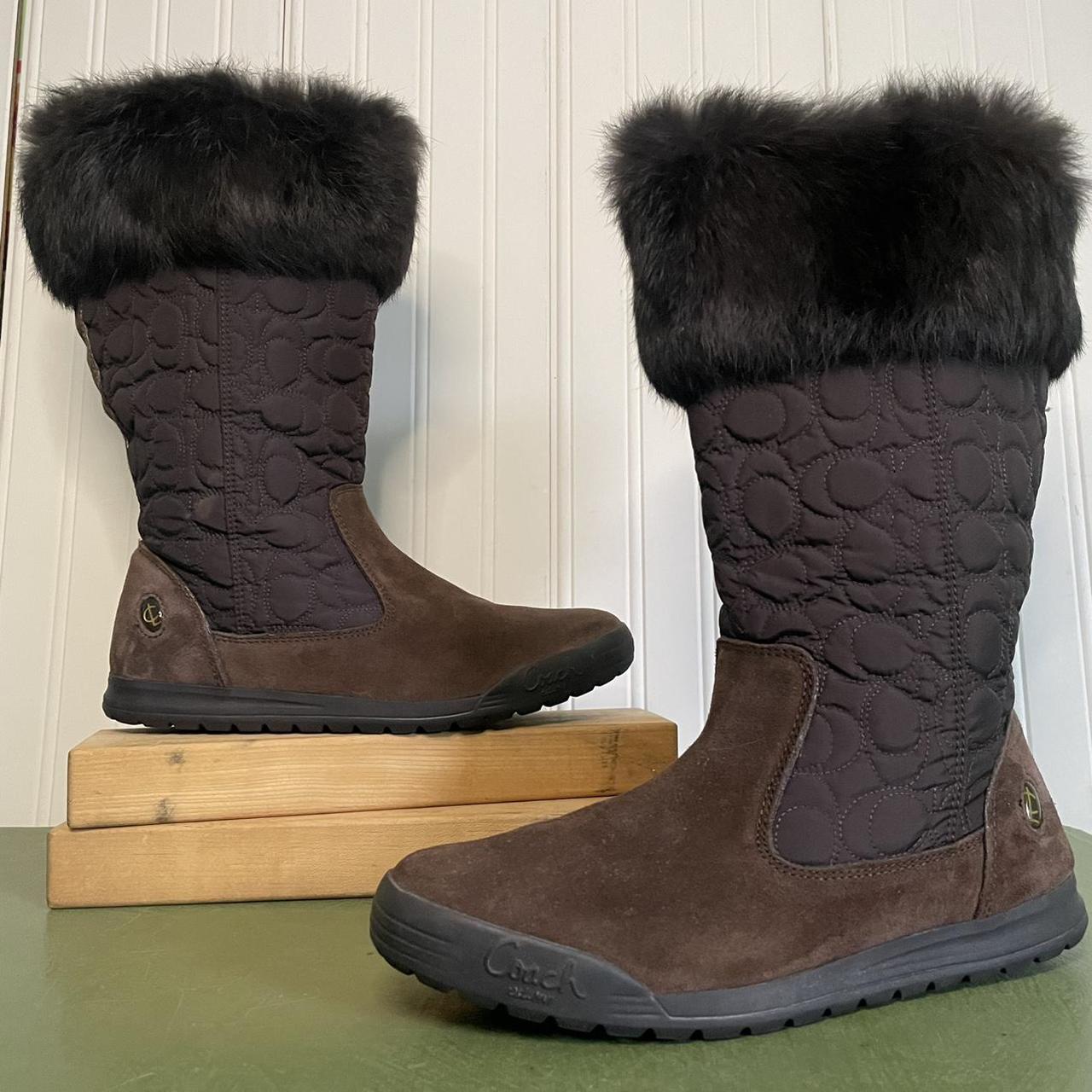 Coach fur sale lined boots