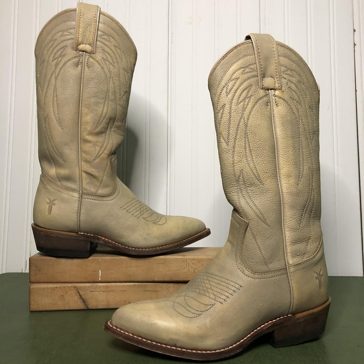 cream frye boots