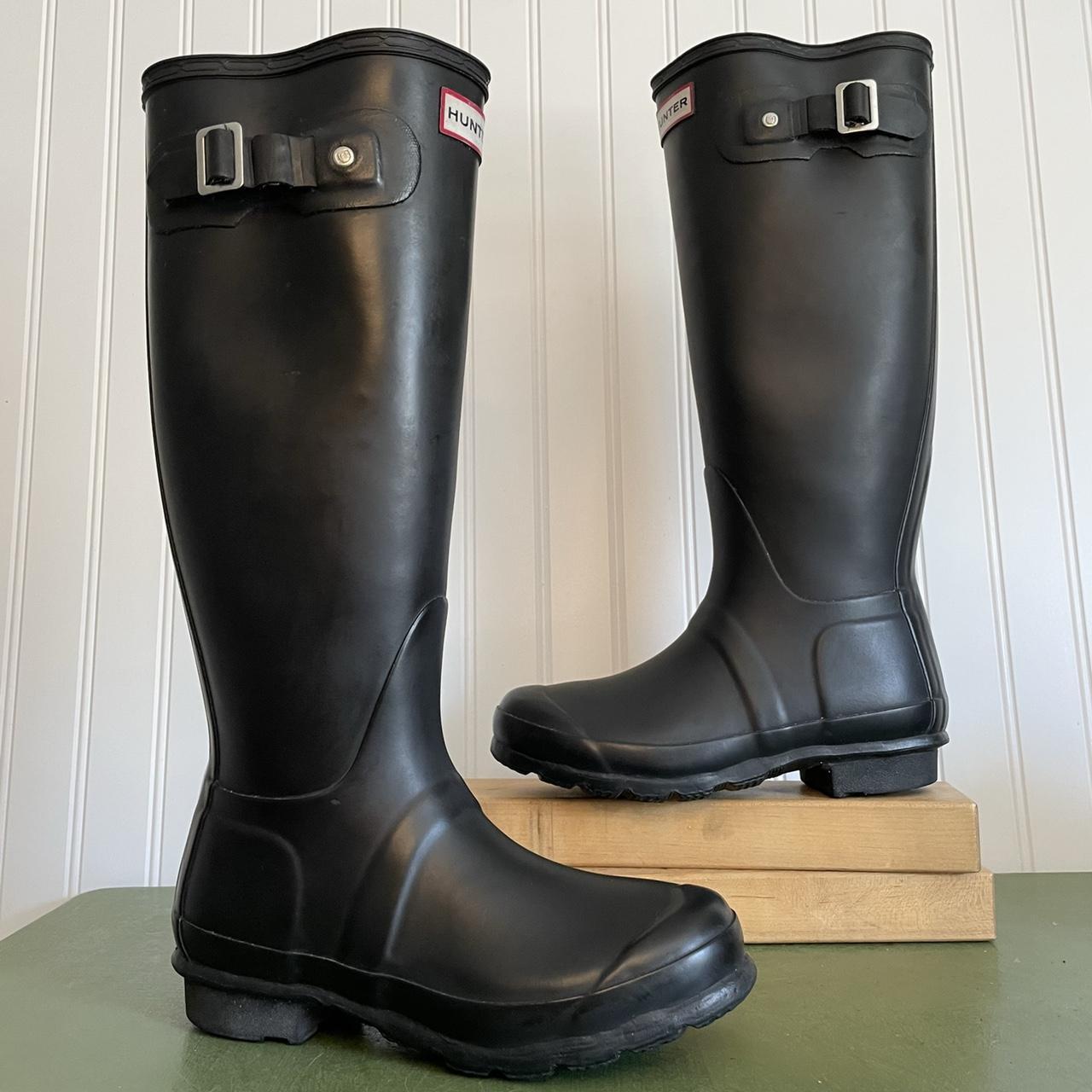 Hunter black matte outlet tall boots