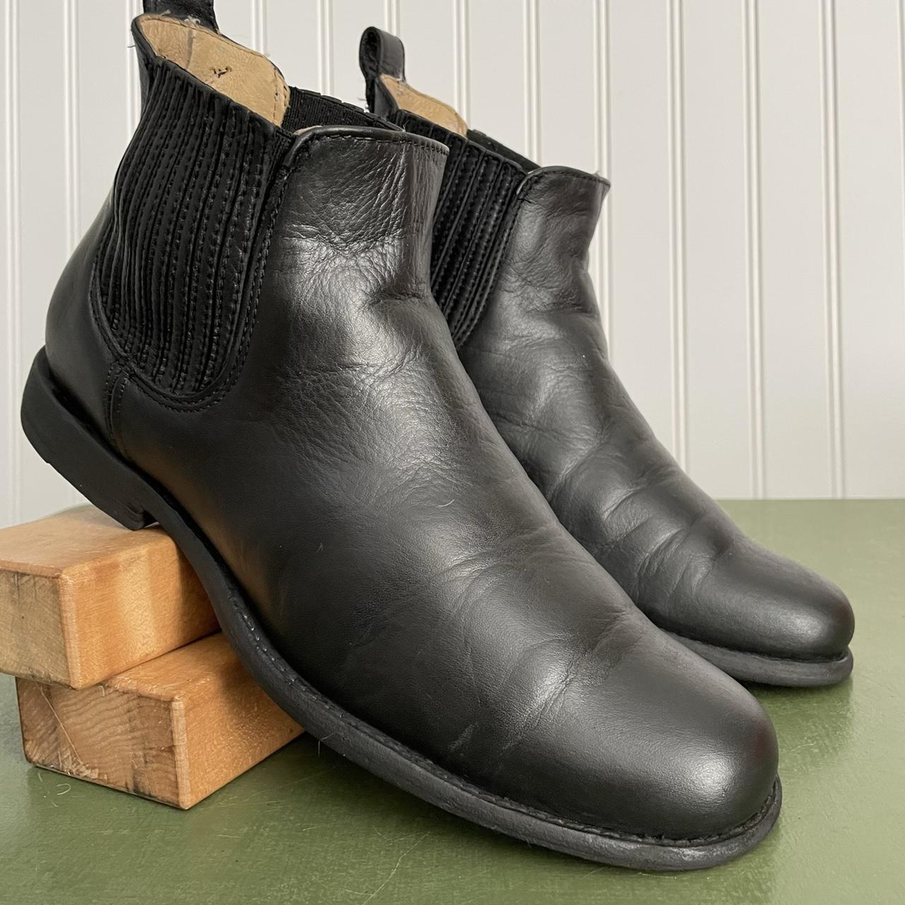 Frye black leather sales booties