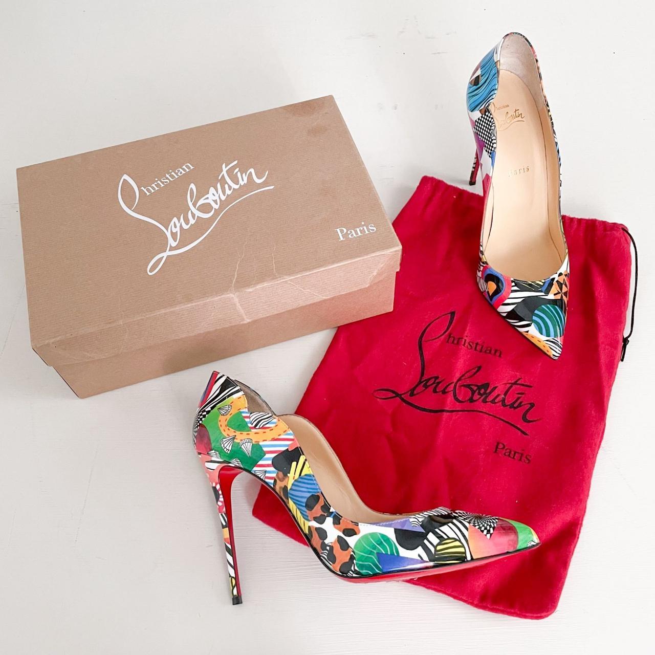Christian Louboutin Hot Chick 100 Patent Sapeur in... - Depop