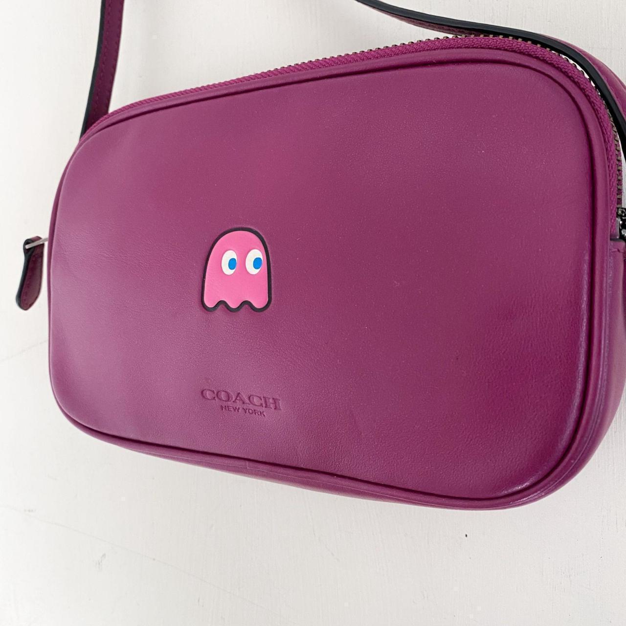 Coach x PacMan crossbody bag Maroon/purple leather... Depop