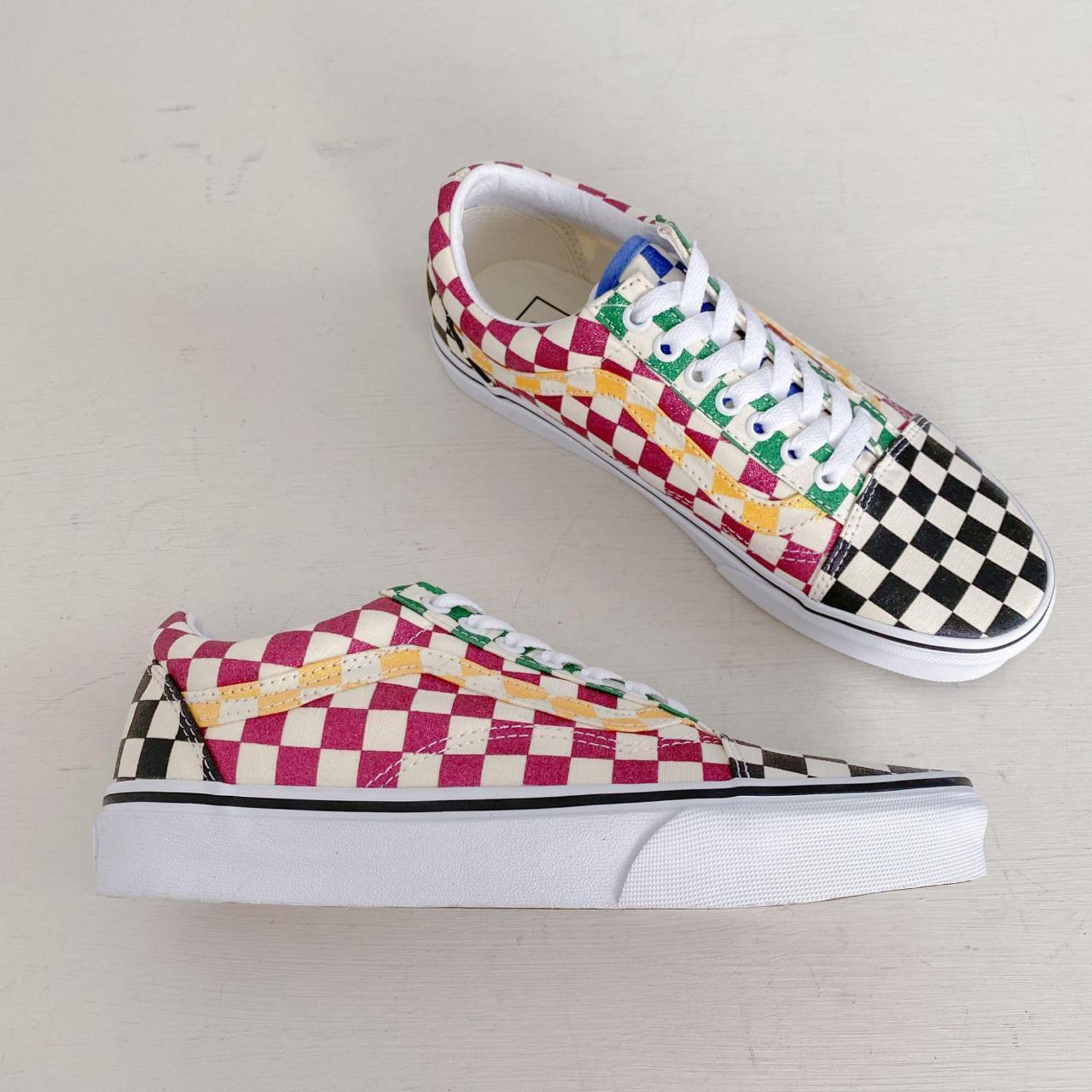 Vans Old Skool Glitter Checkerboard sneakers New... - Depop