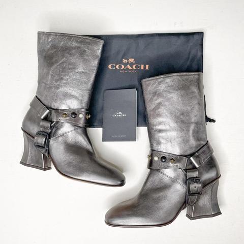 coach silver boots