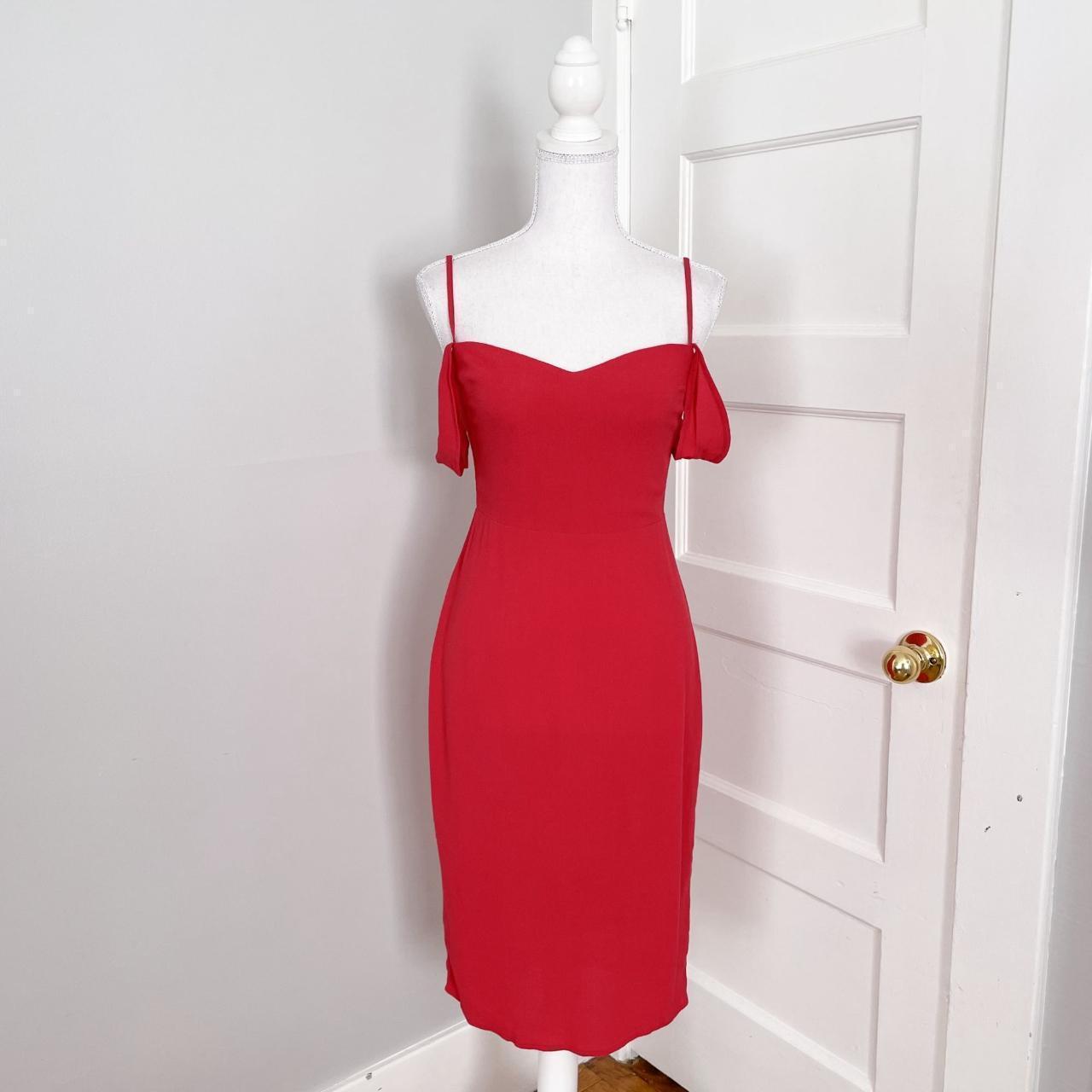 Reformation Rena dress in red Size 2 Sheath... - Depop