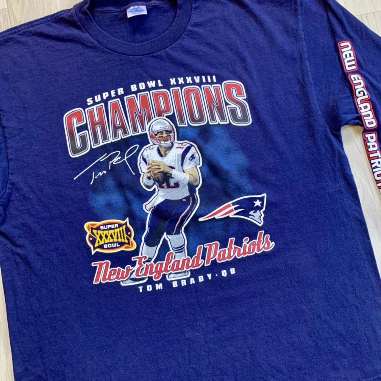 Vintage Patriots Tom Brady Championship Shirt - Depop