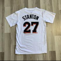 Majestic Miami Marlins Giancarlo Stanton Black - Depop