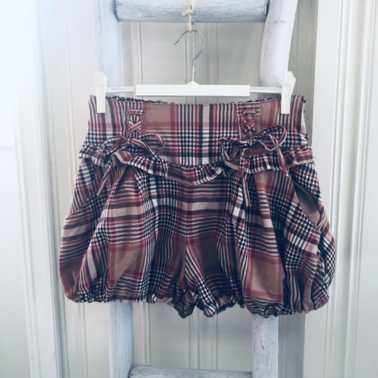 Liz Lisa poofy plaid shorts! Perfect condition!... - Depop