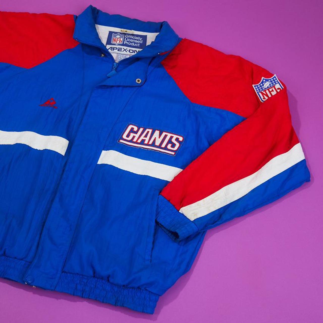 NY Giants vintage jacket Size L #nygiants #vintage - Depop