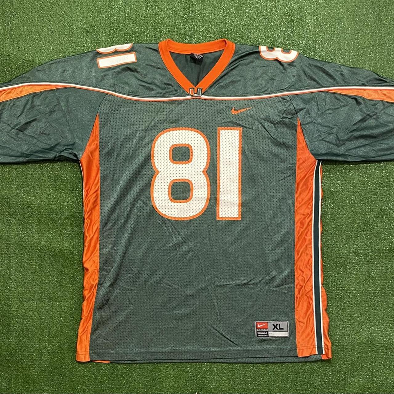 Vintage Andre Johnson #81 Miami Hurricanes Nike... - Depop