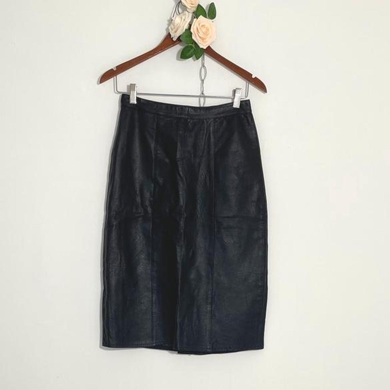 Vintage Late 70’s, Early 80’s Leather Skirt... - Depop