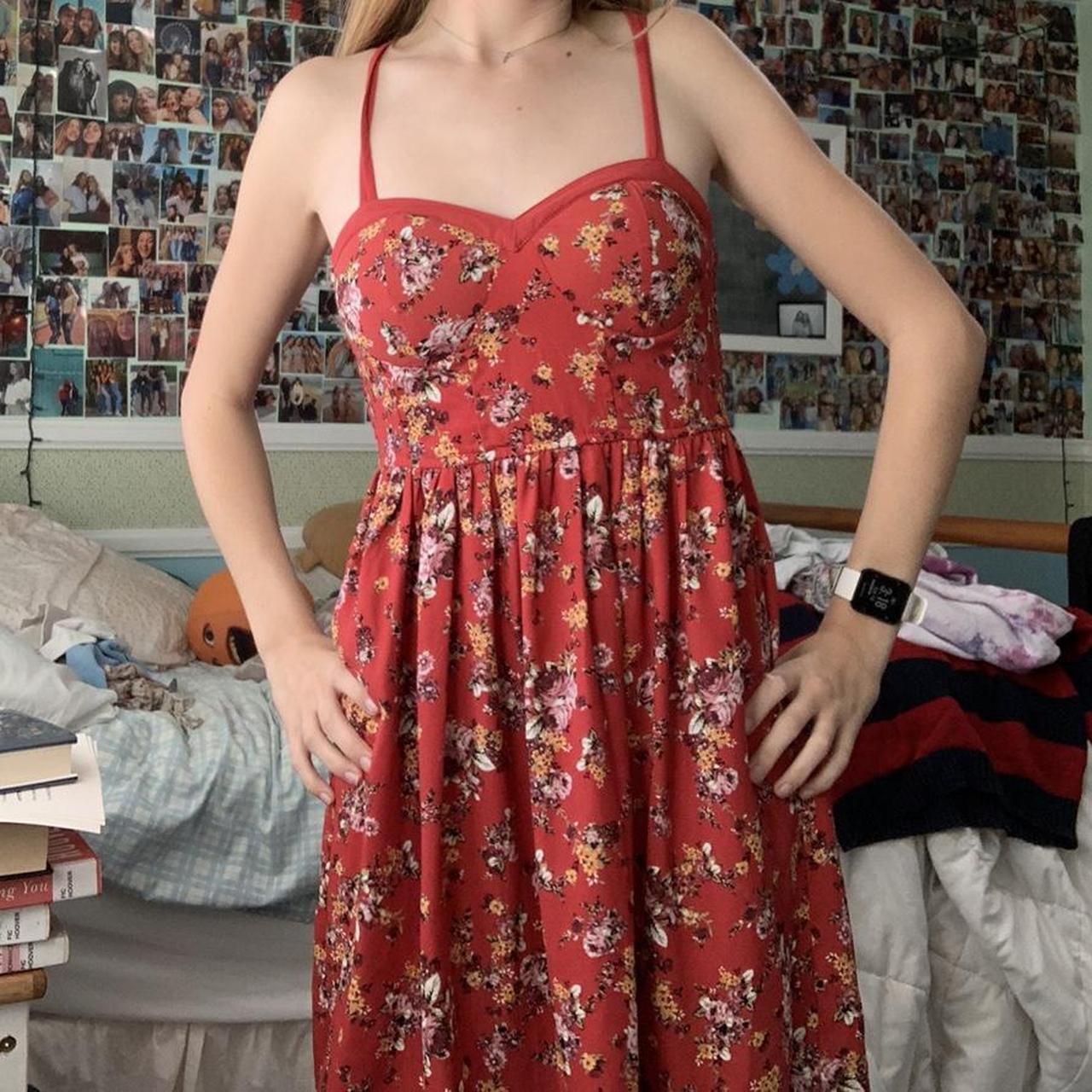 flattering red dress