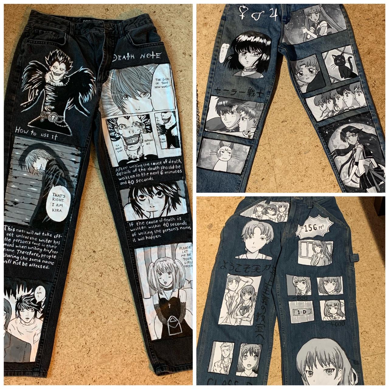 anime jeans drawing
