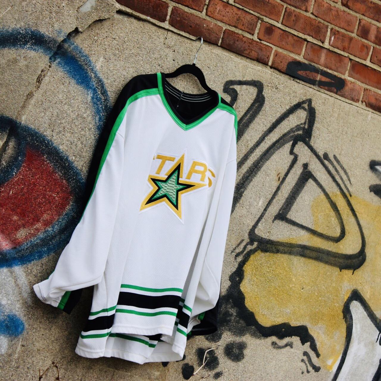 Dallas Stars Retro Hockey Jersey Detailed in green - Depop