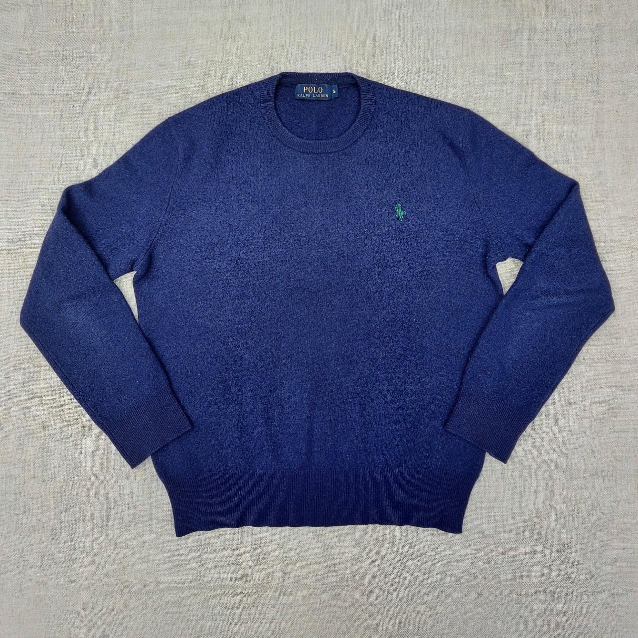 Polo Ralph Lauren Men's Navy and Blue Jumper | Depop