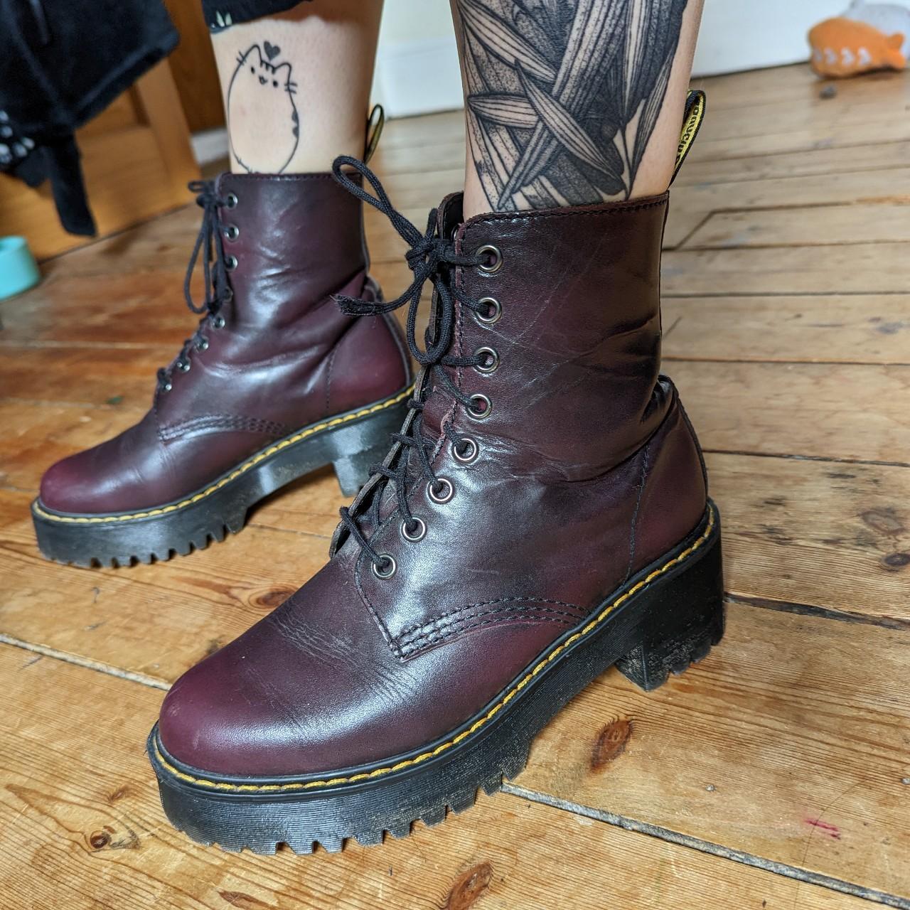 dr martens shriver hi burgundy