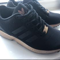 Pompeii Versnel micro Rose Gold and Black Adidas ZX Flux Trainers - UK... - Depop