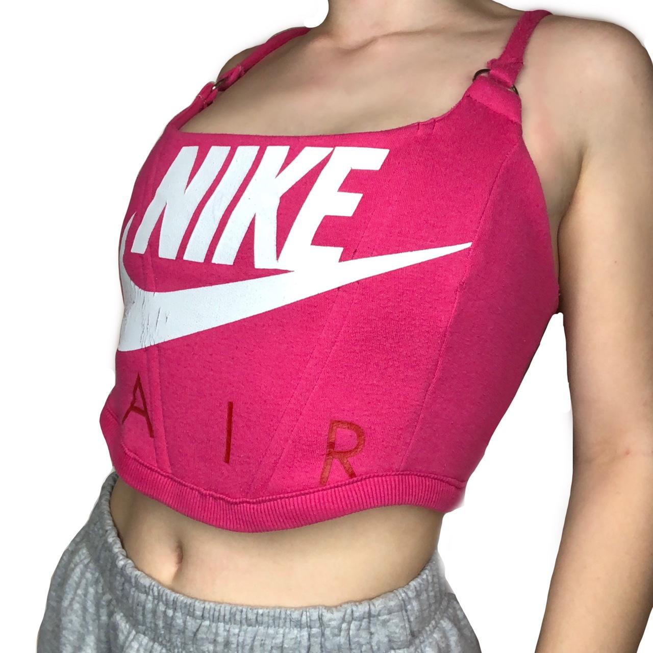 Nike Outfits Pink Nike Corset Top Hot Pink Reworked Nike Corset