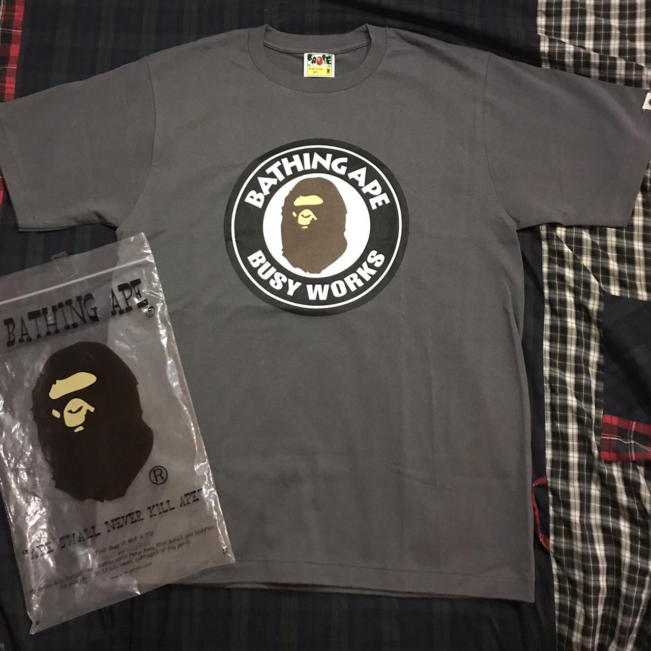 BAPE Bape Busy Works tee condition 10/10, Ds in the... - Depop