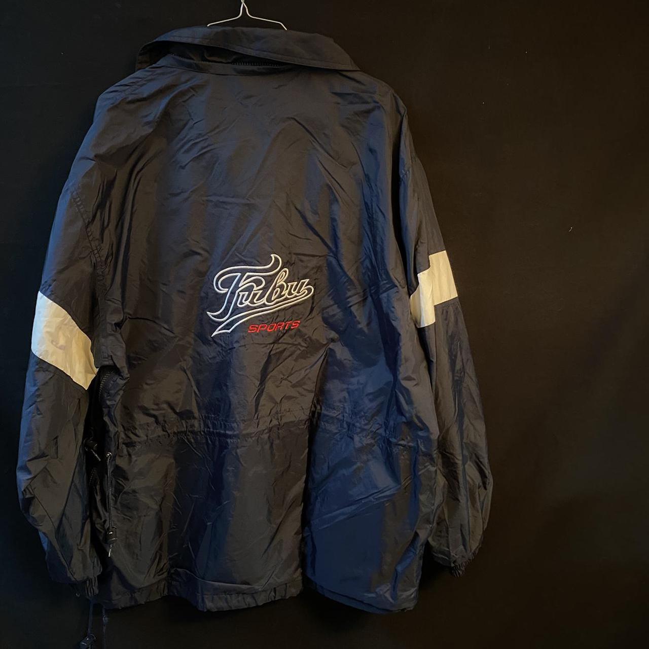 Vintage 90s FUBU Windbreaker Rain Jacket Blue and - Depop