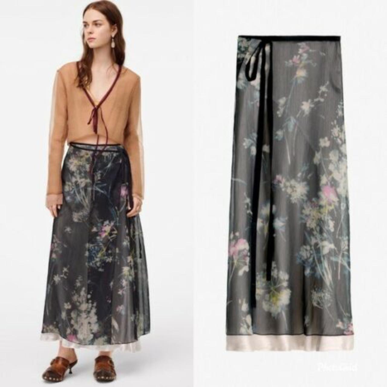 zara limited edition printed skirt