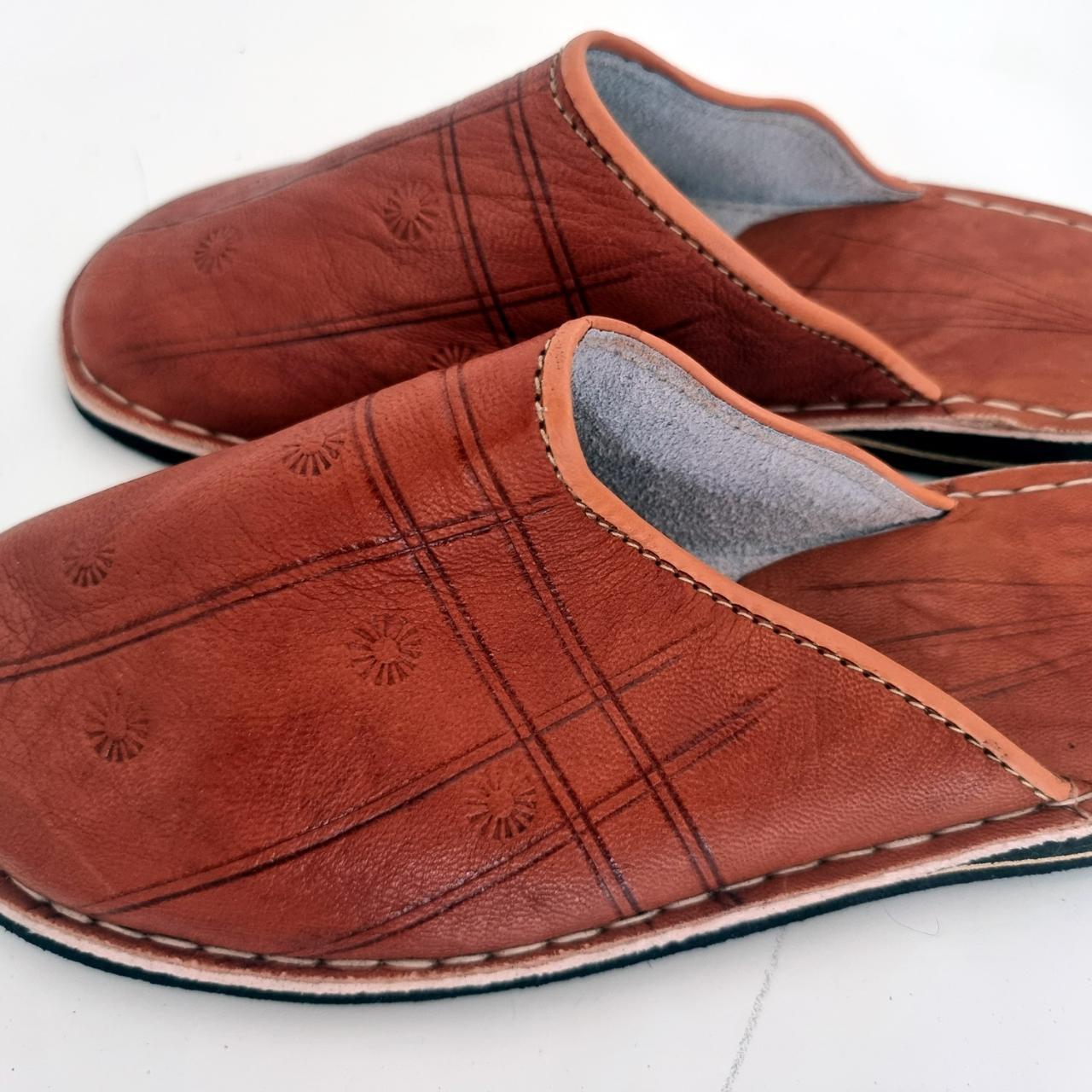 BOHO LEATHER SLIPPERS 5, Men's Leather Slides 38,... Depop