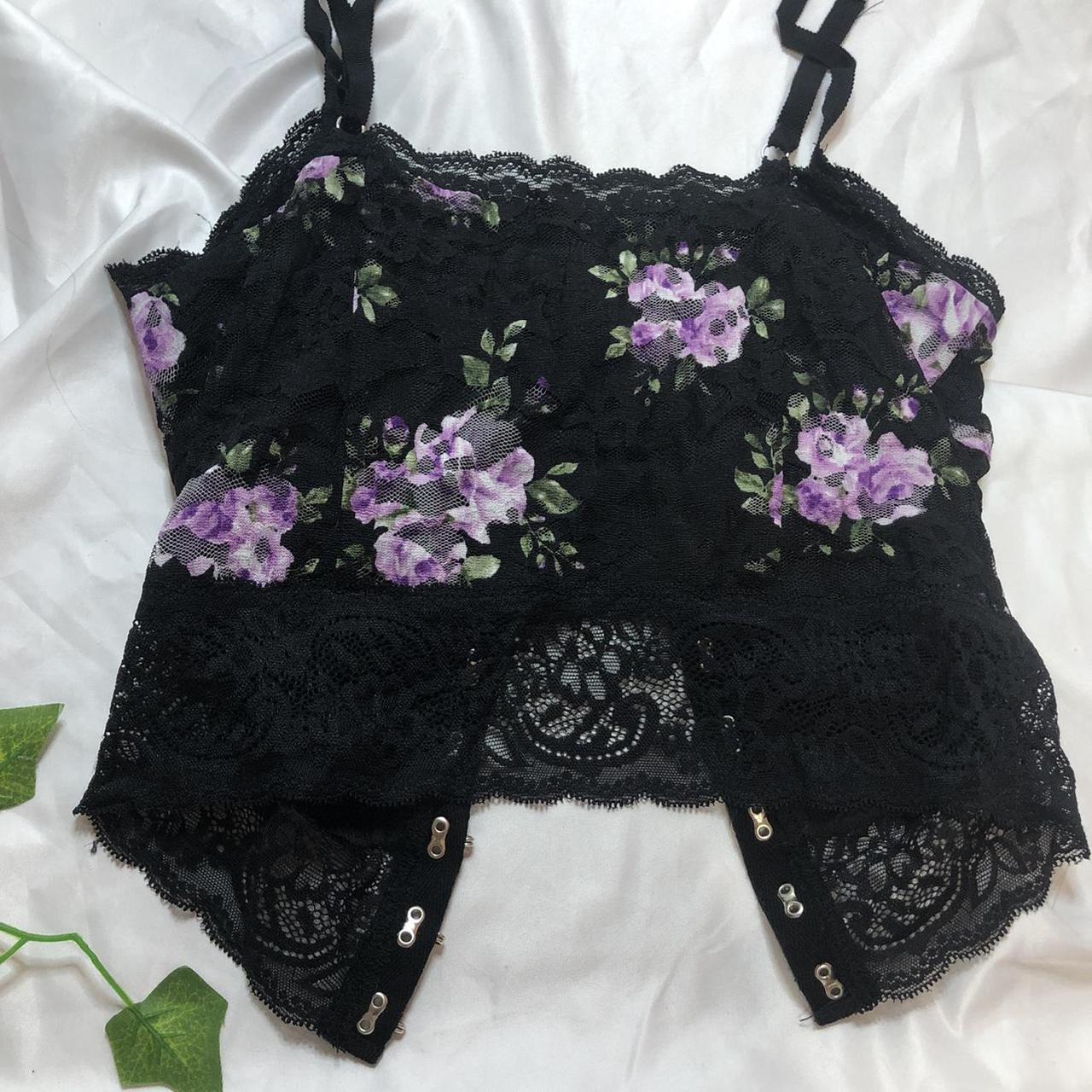 Forever 21 Women's Black and Purple Veststankscamis Depop