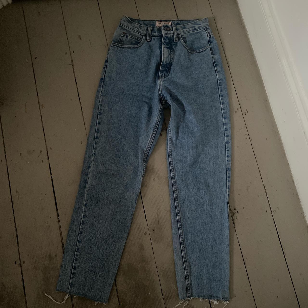 Vintage ‘90s high waisted guess jeans. Mid/light... - Depop