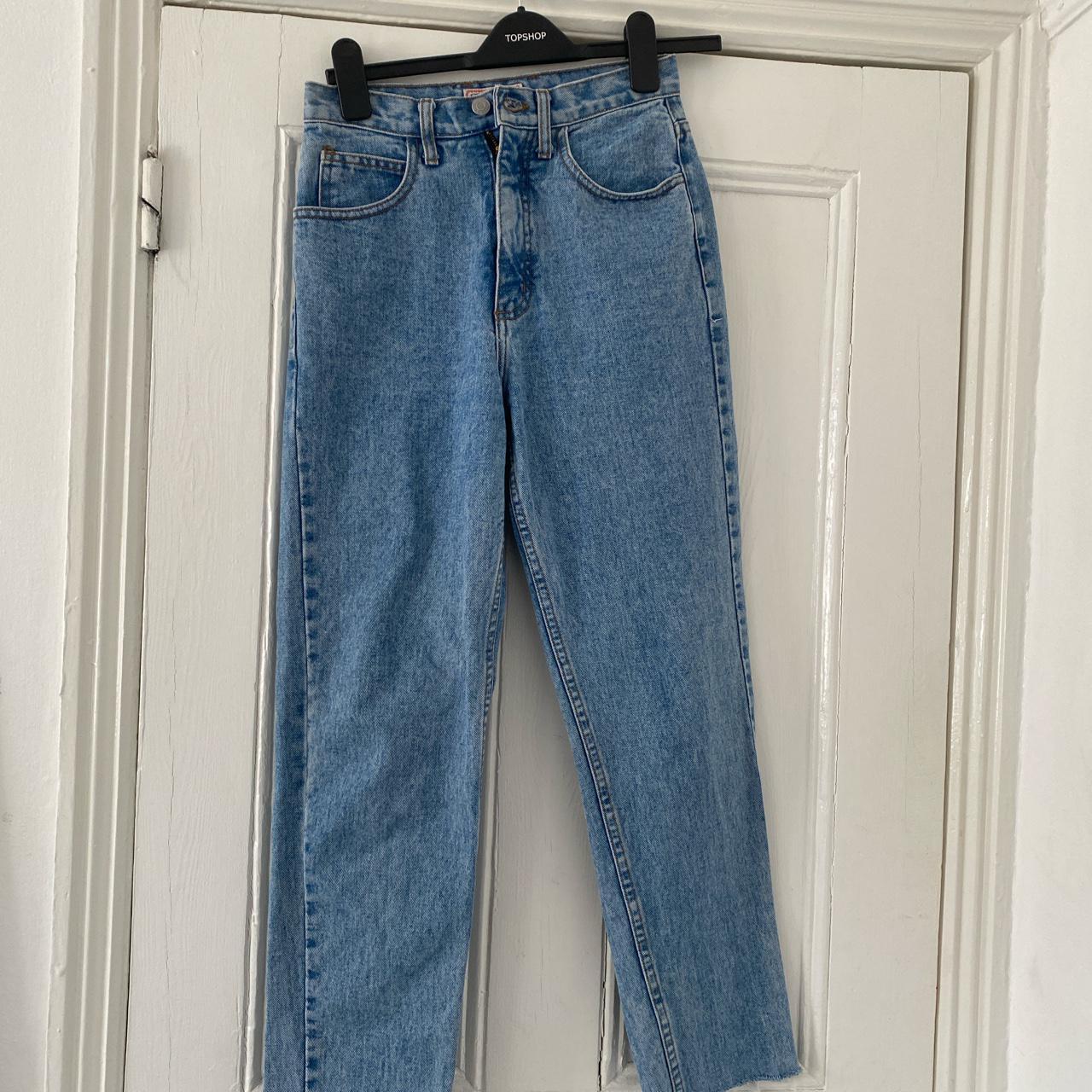 Vintage ‘90s high waisted guess jeans. Mid/light... - Depop