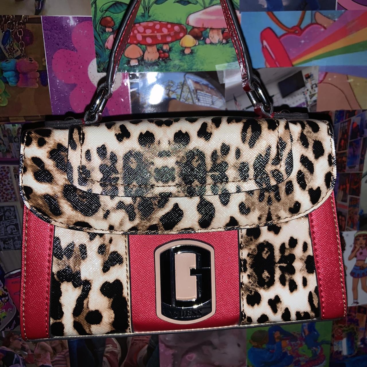 REAL VINTAGE CHEETAH GUESS BAG very y2k