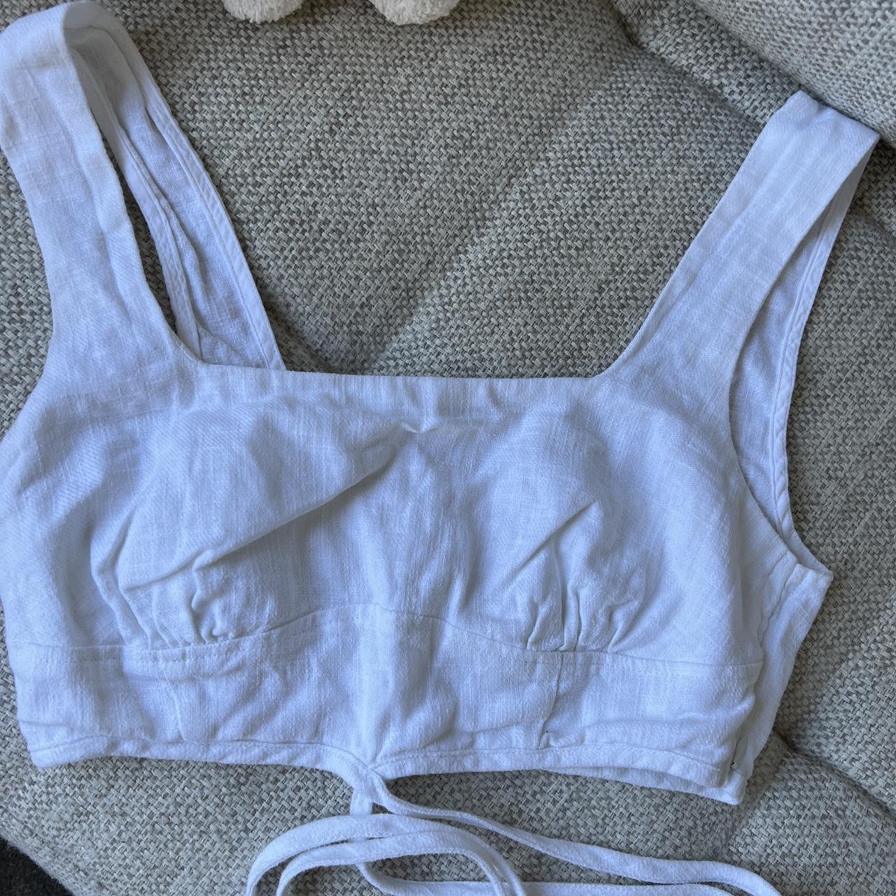 Glassons Crop Top size 10 AU linen/cotton like... Depop