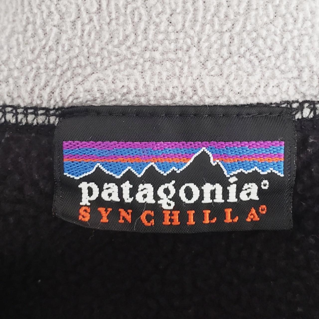 VTG Patagonia Synchilla Fleece Sweater Vest Black... - Depop