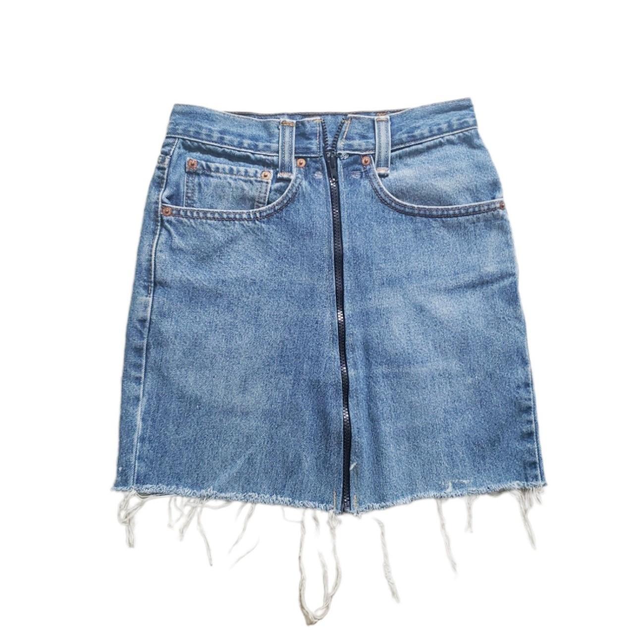 Levi's red clearance tab denim skirt