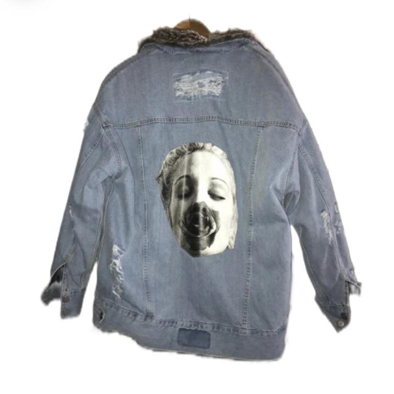 MISBHV oversized fur lined denim jacket coat