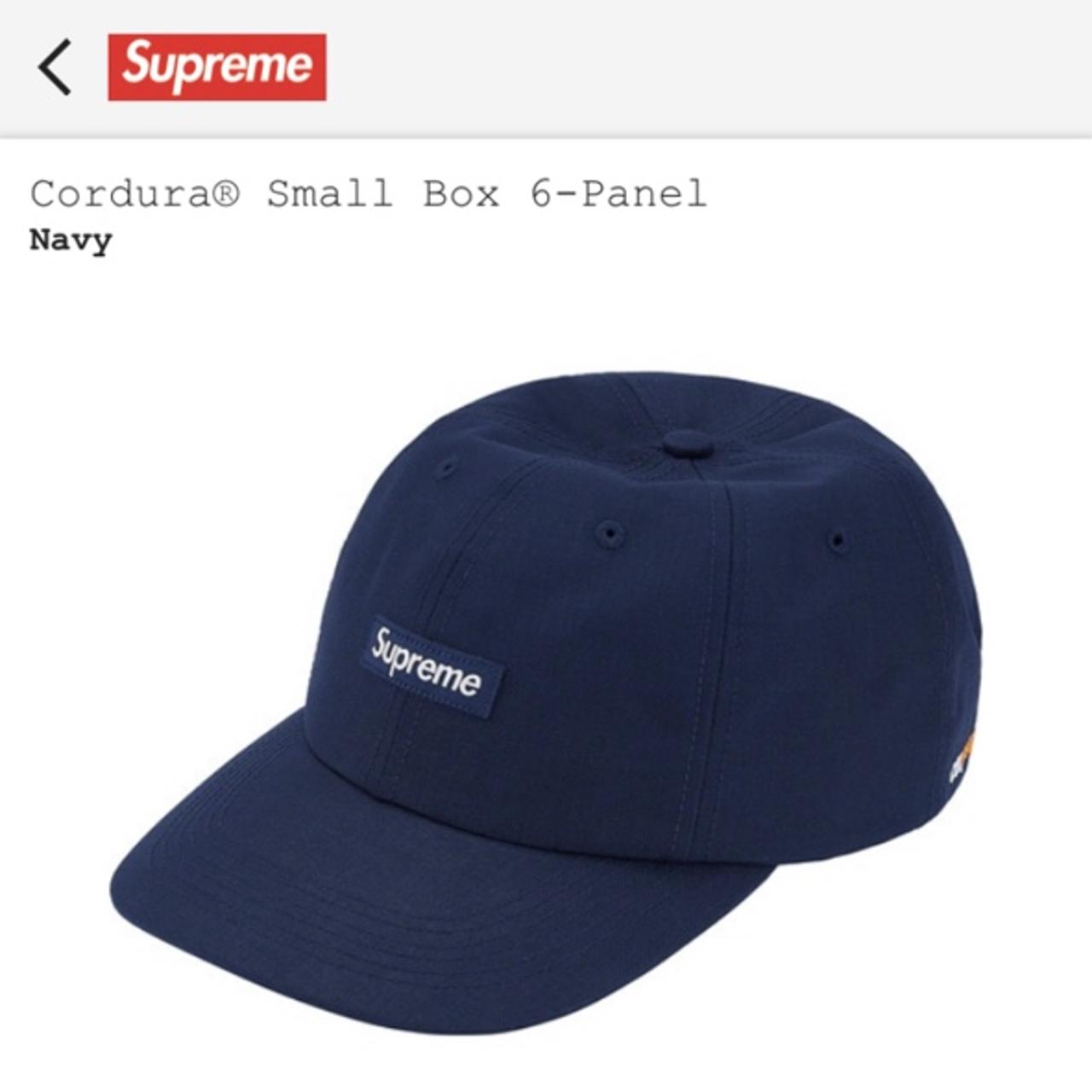 Supreme X Cordura Box logo hat, navy blue 100%... - Depop