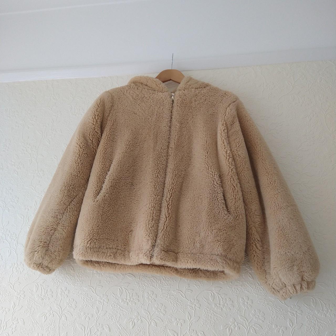 Fluffy cream teddy bear coat 🐻 Super cozy and warm... Depop