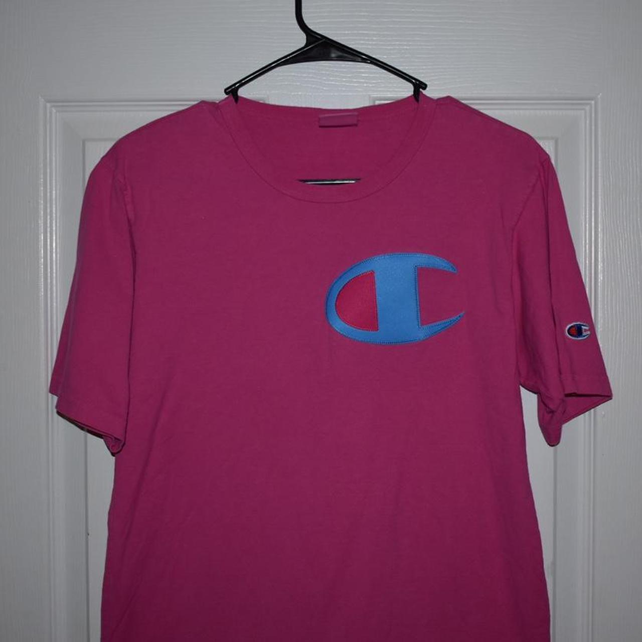 Blue and hot sale pink champion shirt