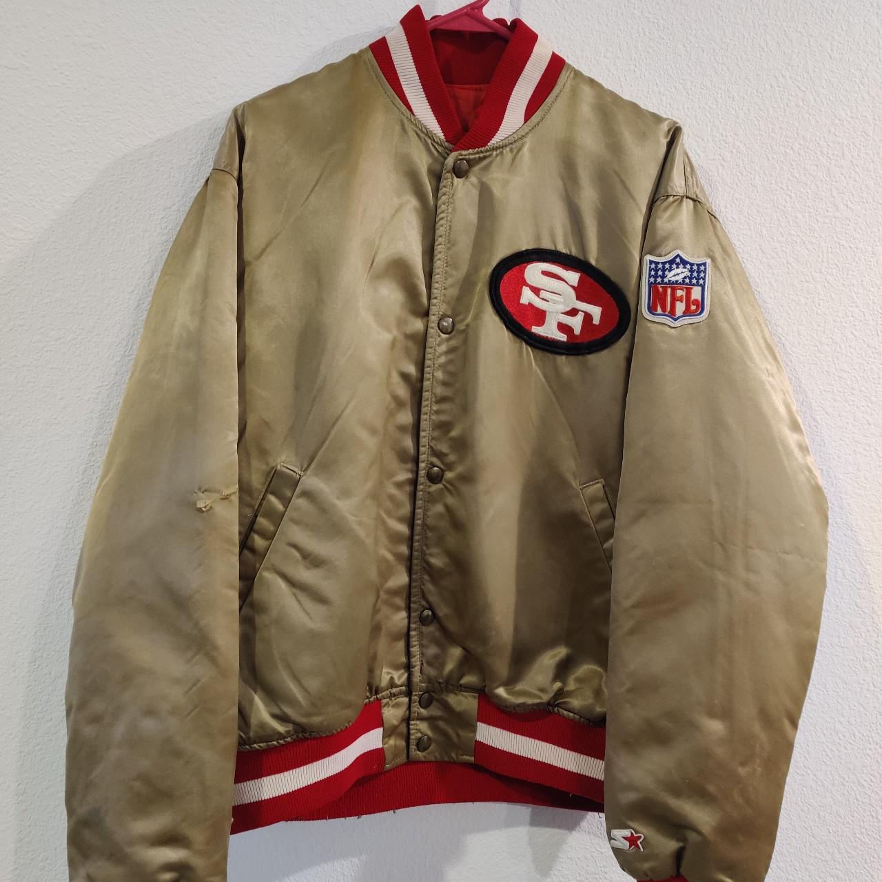 San Francisco 49ers Vintage 80s Chalk Line Satin - Depop