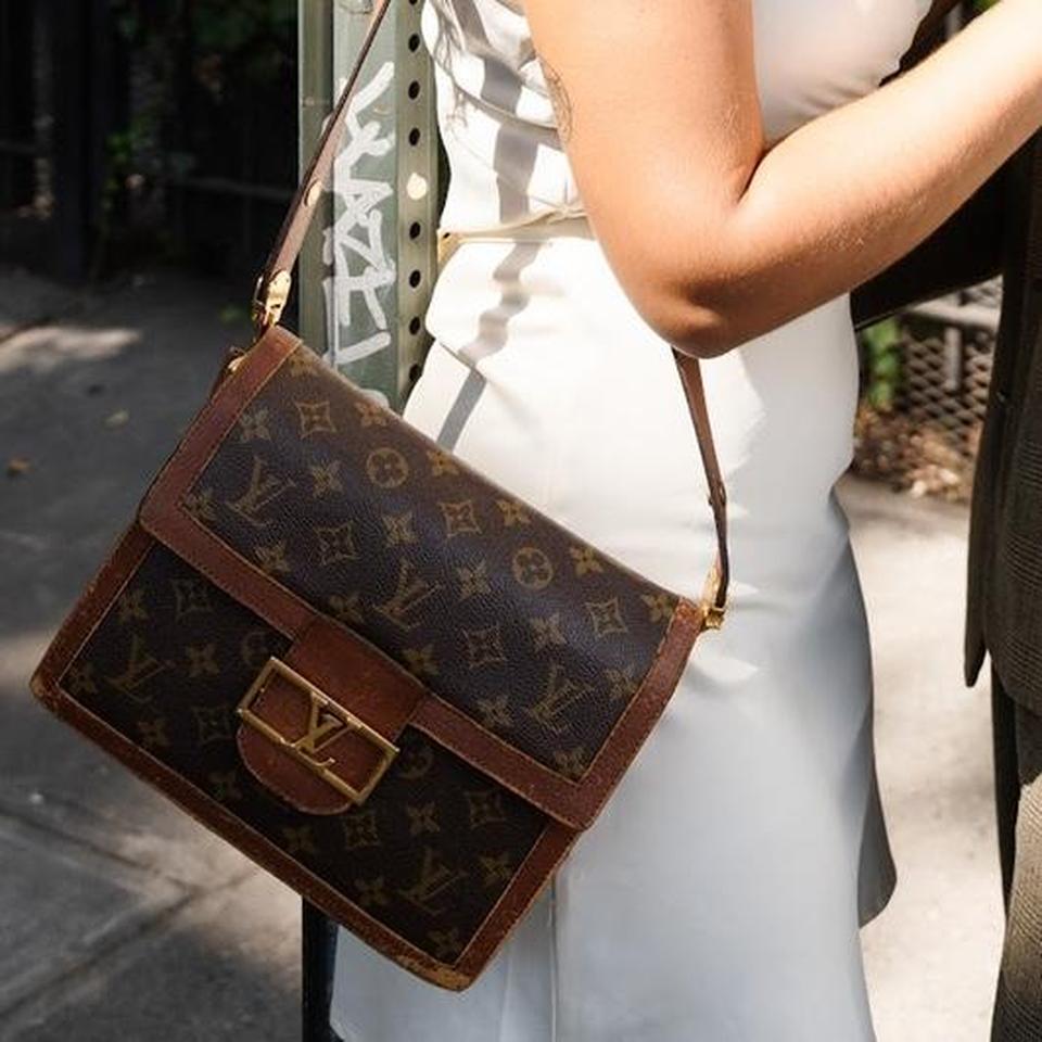 Original LOUIS VUITTON Monogram Leather Brown - Depop