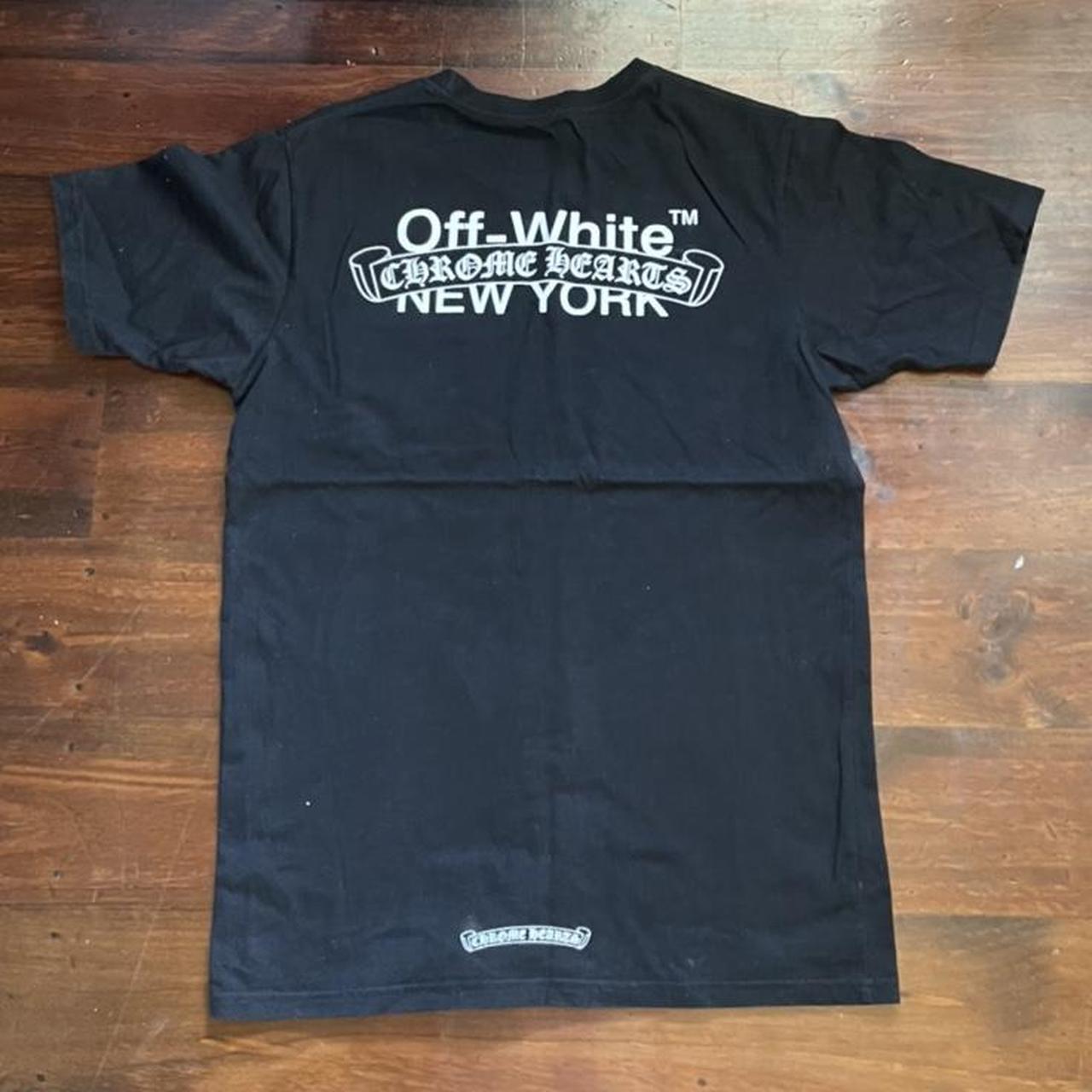 Chrome hearts off white t shirt Black t shirt with... - Depop