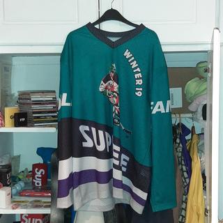 Supreme Crossover Hockey Jersey Teal Medium Perfect... - Depop